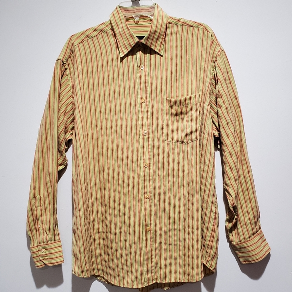 Bugatchi Uomo Button Up Striped Shirt Size L - Picture 1 of 10